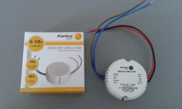 Kanlux Elektronisches LED-Netzgerät CIRCO LED 12VDC 0-10W (24240)