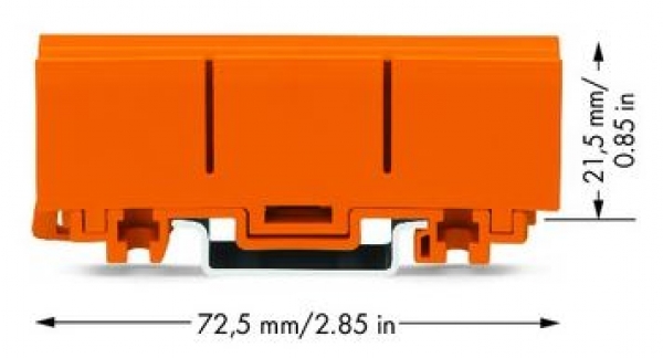 Wago Befestigungsadapter für ein- (14 mm) und zweireihige (18,5 mm) Klemmen 2273-500 / 10 STÜCK (VPE)