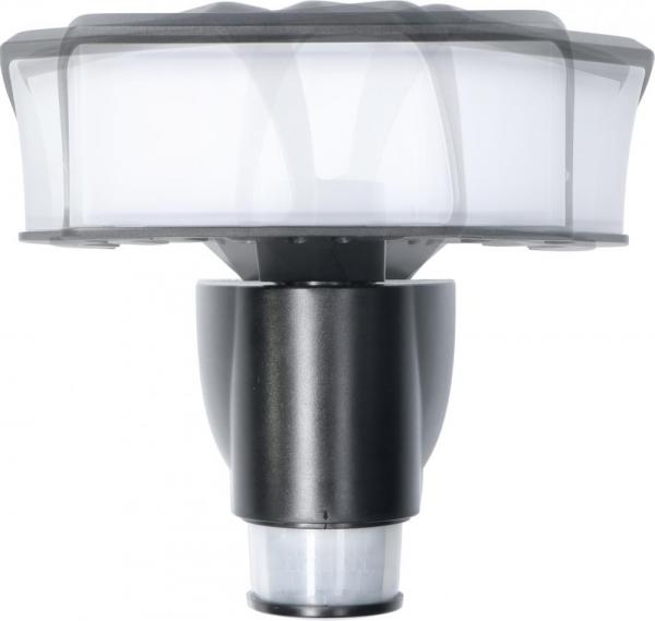 SHADA LED-Außenstrahler Hanoi 18W 1100lm 4000K, mit Bewegungsmelder und automatischer Verfolgung, Farbe schwarz, EEC: G (0300780) ***RESTPOSTEN***