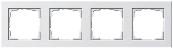 Gira 021429 System 55 Rahmen 4-fach E2 reinweiss glänzend