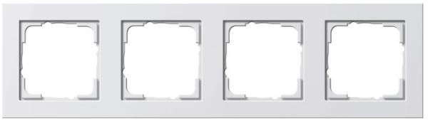 Gira 021422 System 55 Rahmen E2 Reinweiß seidenmatt 4-fach