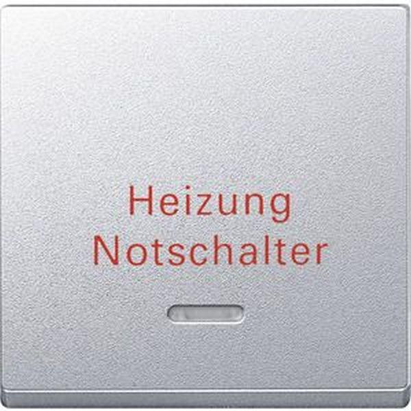 Merten 431860 Kontrollwippe mit Aufdruck Heizungsnotschalter System M aluminium edelmatt