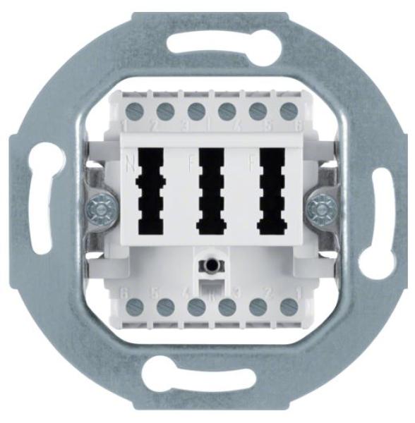 Berker 454409 TAE-Steckdose 2 x 6/6NFF Modul-Einsätze polarweiß, matt