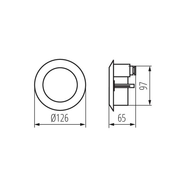 Kanlux LED Einbauleuchte DORA LED-J01 grau (04680) EEC: A-A++ (LED) ***RESTPOSTEN***