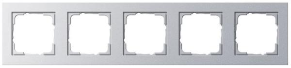 Gira 021525 System 55 Rahmen E2 Farbe Aluminium lackiert 5-fach