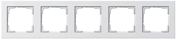 Gira 021529 System 55 Rahmen 5-fach E2 reinweiss glänzend