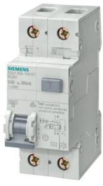 Siemens 5SU1356-6KK13 FI/LS-Schalter B13/0,03A 6kA 1polig+N Typ A