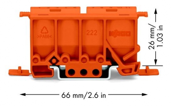 Wago Befestigungsadapter für 2-, 3-, 5-Leiter-Verbindungsklemmen 222-500 / 10 STÜCK (VPE)