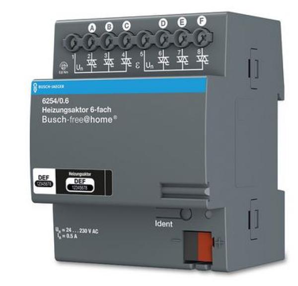 Busch-Jaeger 6254/0.6 Busch-free@home Heizungsaktor 6-fach für Busch-free@home