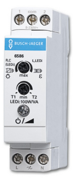 Busch-Jäger 6586 Busch-Dimmer Busch-Dimmer REG LED 2-100W grau