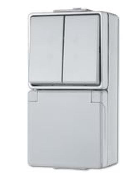 Jung 675W SCHUKO Steckdose 16 A 250 V mit Serienschalter 10 AX 250 V WG600