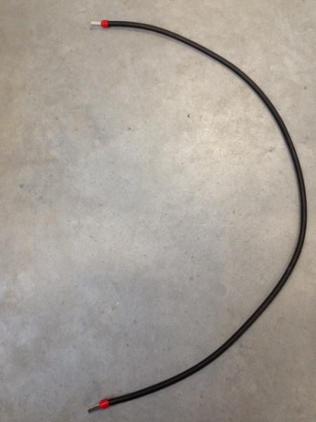 70cm Verdrahtungsbrücke H07V-K 10mm² mit Aderendhülse beidseitig, Farbe: Schwarz