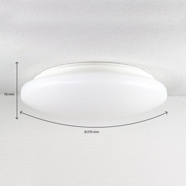 SHADA LED Deckenleuchte 12W 1160lm 3000K warmweiss, Ø 270mm, IP44, EEC: F (0810590)