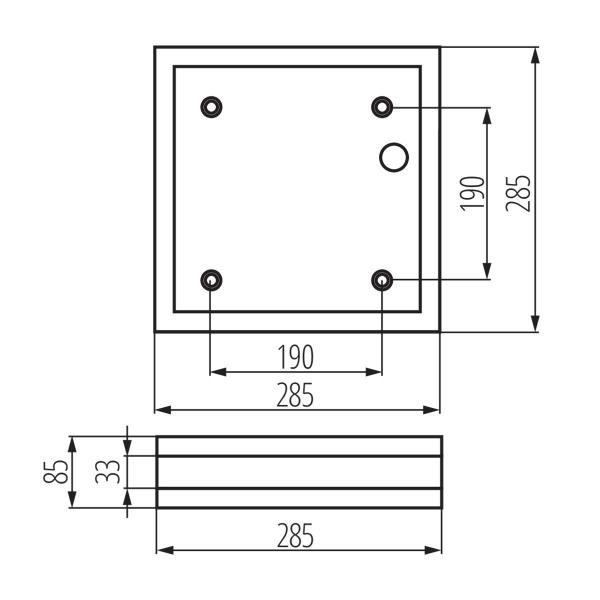 Kanlux Plafondbeleuchtung Deckenleuchte hermetisch JURBA DL-218L 2x max 18W, ohne Leuchtmittel (08981)