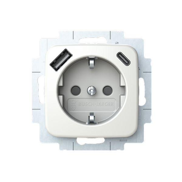 Busch-Jaeger 20 EUCB2USBAC-214 Reflex Si Schuko/2xUSB Steckdose A+C alpinweiss