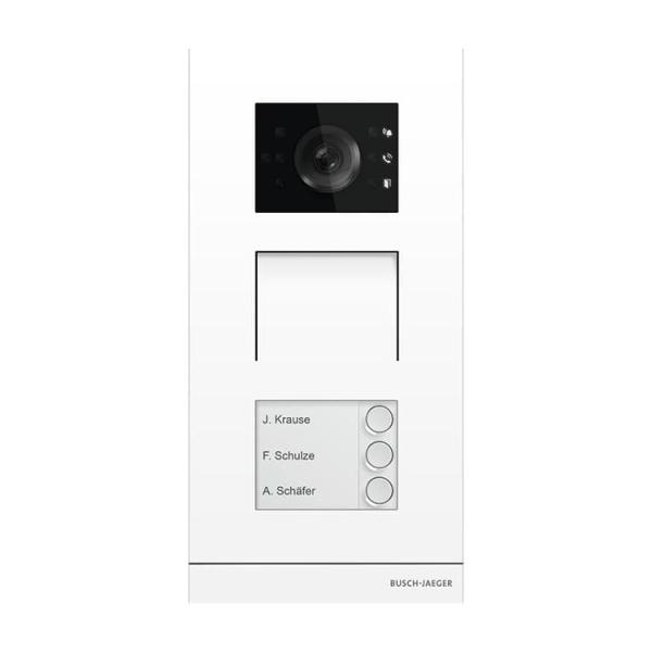 Busch-Jaeger Busch-Welcome IP, Aussenstation Video 3-fach, Farbe weiss (H81381P3-W-03)