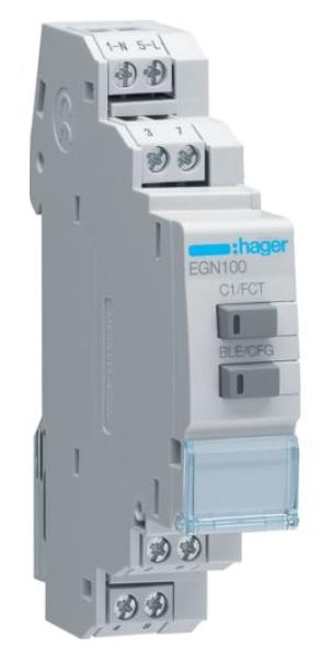 Hager EGN100 Digitale Multifunktions-Zeitschaltuhr mit Bluetooth, 1-Kanal
