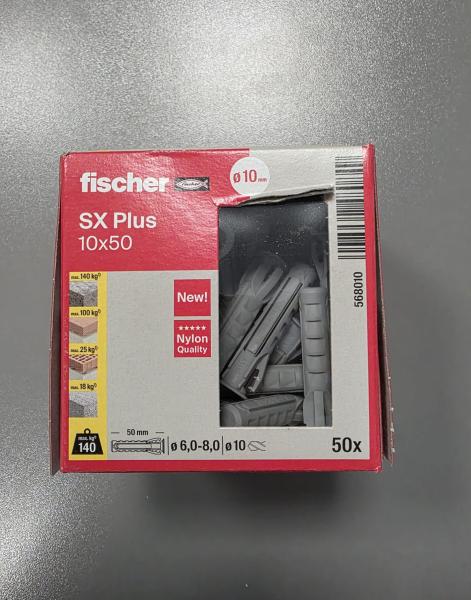 50 STÜCK (VPE) Fischer Spreizdübel SX Plus 10x50 mm Dübellänge (568010)