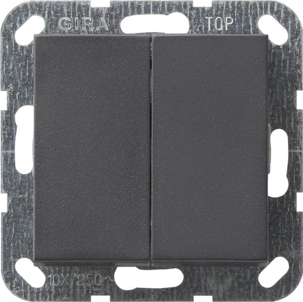 GIRA System 55 anthrazit Tastschalter Serie 012528 ***RESTPOSTEN***