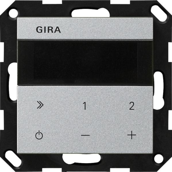 Gira 232026 System 55 Unterputz-Radio IP Farbe Aluminium lackiert
