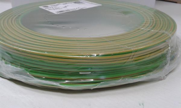 100 Meter H05V-U 1x0,75mm² eindrähtige Aderleitung, Farbe: Grün-Gelb