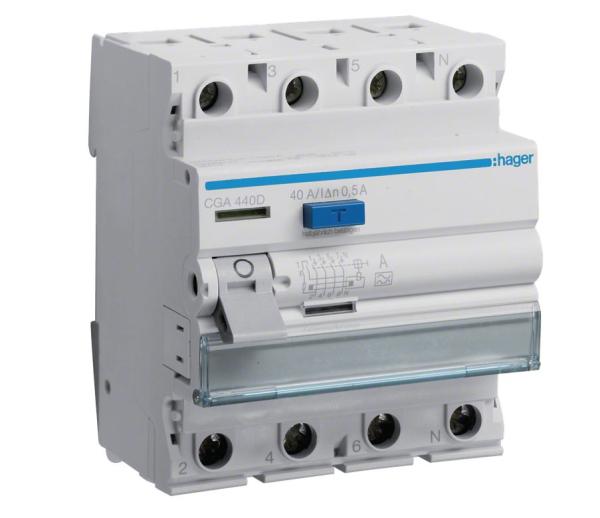 Hager FI-Schutzschalter CGA440D 40A 500mA