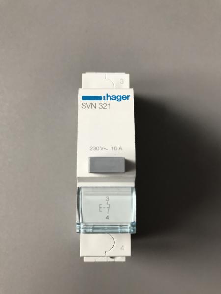 Hager SVN321 Taster 16A 1 Öffner 230V AC 1PLE