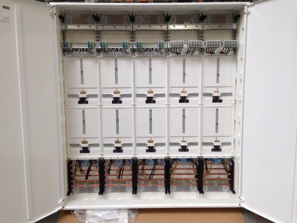 F-tronic Zählerschrank 10x 3.HZ Zählerfeld, 5-feldrig, Bauhöhe: 1400mm