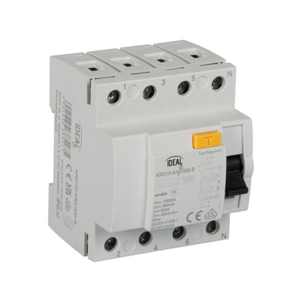 Kanlux IDEAL-TS Fehlerstromschutzschalter KRD10-4/40/300-B (Nr: 38546, Typ: B)