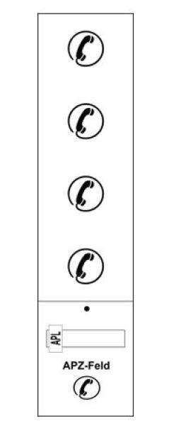 F-Tronic Kommunikationsfeld 1-feldrig, 1050mm, mit APZ-Platz inkl. RJ45-Buchse , KX7APZ