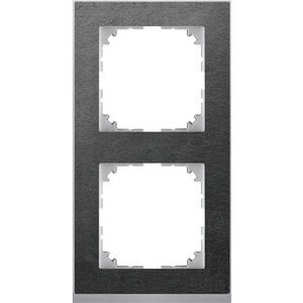 Merten MEG4020-3669 Rahmen Decor 2-fach System M Schiefer/aluminium ***RESTPOSTEN***