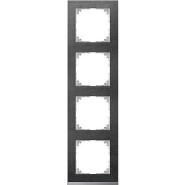 Merten MEG4040-3669 Rahmen Decor 4-fach System M Schiefer/aluminium ***RESTPOSTEN***