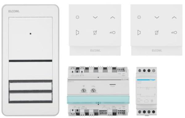 Elcom REP112Y HOME AudioSet 2 Teilnehmer AP 2D Außenstation weiß/Innenst. TOUCH polarweiß