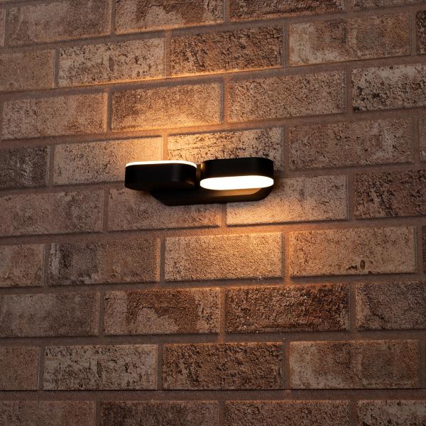 SHADA LED Außen-Wandleuchte Barcelona 6W 570lm 2700K, Farbe schwarz, EEC: E (1000511)