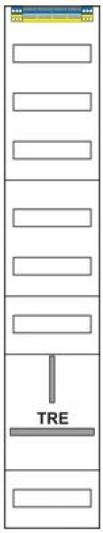 F-Tronic Komplettfeld 1x TRE Tarifsteuerfeld-3.HZ 300mm, Verteiler 6-reihig, 1-feldrig TH3