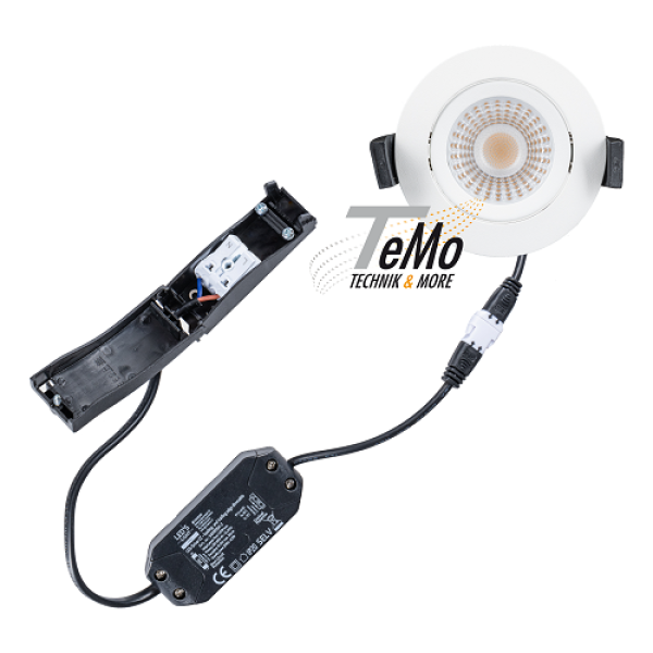 TeMo T&More® LED Downlight, Deckenspot 6W 420lm 1800K-2700K, Farbe weiß, dimmbar (2025553)