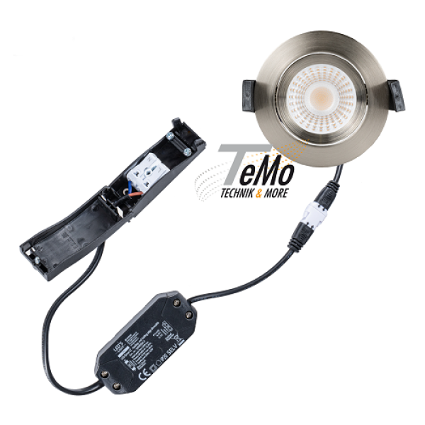 TeMo T&More® LED Downlight, Deckenspot 6W 420lm 1800K-2700K, Farbe nickel, dimmbar (2025555)