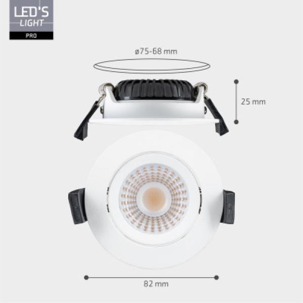TeMo T&More® LED Downlight, Deckenspot 6W 420lm 1800K-2700K, Farbe weiß, dimmbar (2025553)