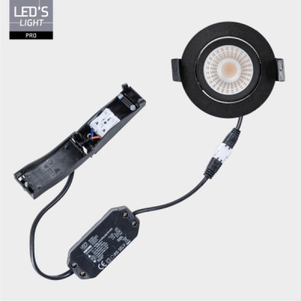 TeMo T&More® LED Downlight, Deckenspot 6W 420lm 1800K-2700K, Farbe schwarz, dimmbar (2025554)