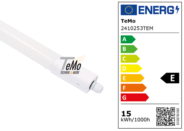 TeMo T&More® LED-Feuchtraumleuchte 15W 1725lm 4000K, 60cm, IP65, EEC: E (2410253TEM)