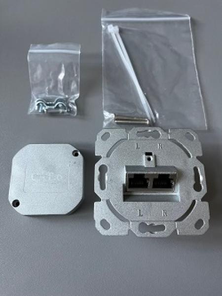 TeMo T&More® Datendose (ET-25211.1V1) CAT6E 2-fach Netzwerkdose für Busch Jäger, Jung, Gira, Merten