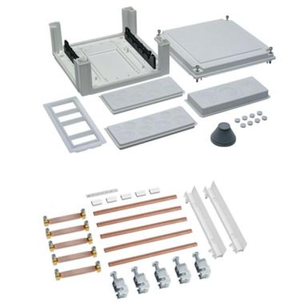 Hager Kabelanschlusskasten U84S4 mit Verbindungssatz ZM45S