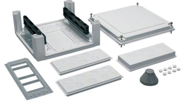 Kabelanschlusskasten U84S6 , univers, 324x307x149mm, IP54, SKII, SaS-Träger-60mm, seitlich