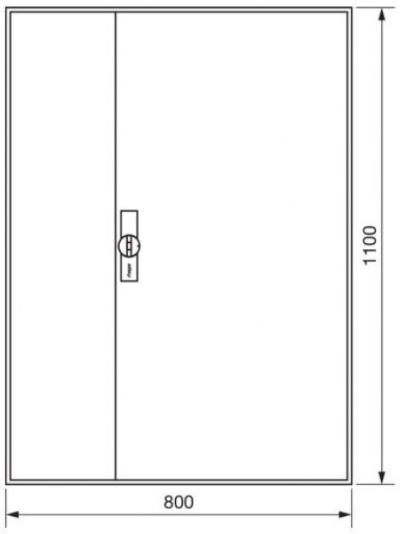 Hager Zählerschrank 4x eHZ Zählerfeld + 1x Verteilerfeld 5-reihig 1100mm mit APZ-Raum ZB33S (inkl. Datenschnittstelle und RJ45-Buchse)