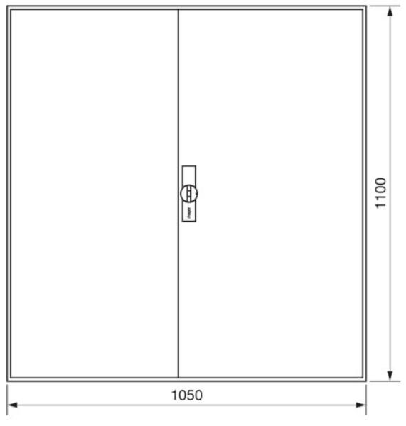 Hager Zählerschrank 3x eHZ Zählerfeld + 3x Reserve + 1x Verteilerfeld 5-reihig 1100mm mit APZ-Raum ZB34S (inkl. Datenschnittstelle und RJ45-Buchse)