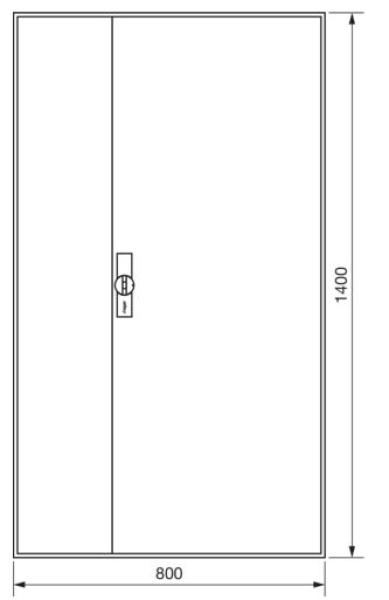 Hager Zählerschrank 2x 3.HZ Zählerfeld + 1x Verteilerfeld mit APZ + 1x Multimediafeld, Bauhöhe 1400mm ZB53S