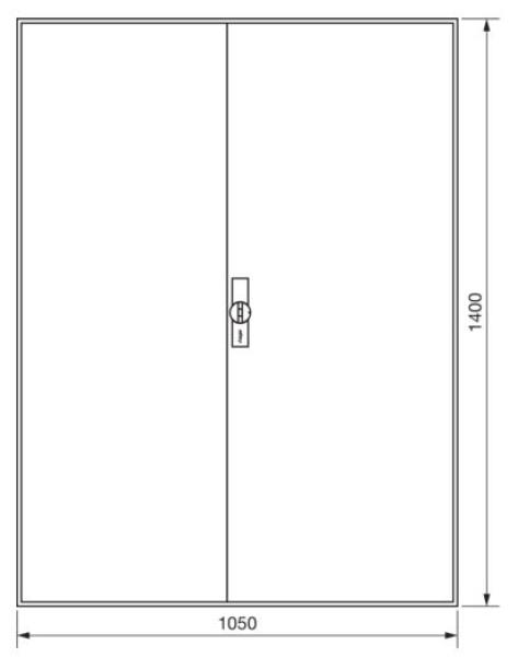 Hager Zählerschrank 5x 3.HZ Zählerfeld + 1x Verteilereinheit 3-reihig + 1x Verteilerfeld 7-reihig mit APZ-Raum, ZB54S