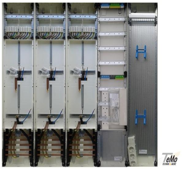 Hager Zählerschrank 6x 3.HZ Zählerfeld + 1x Verteilerfeld 7-reihig mit APZ-Raum + 1x Multimediafeld, ZB55S