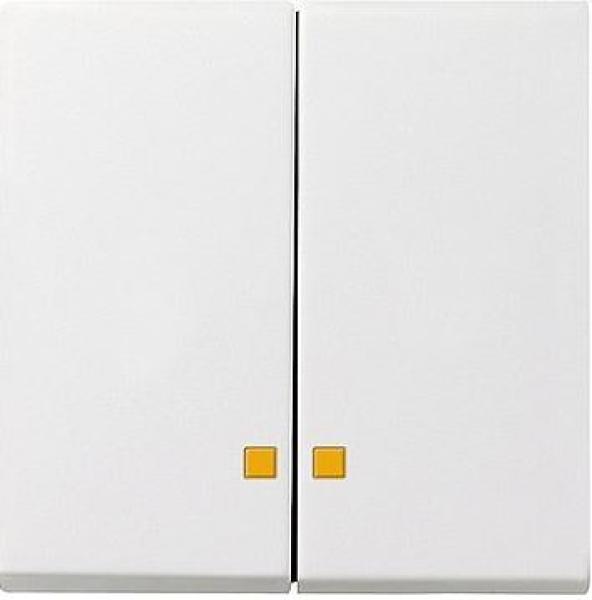 Gira 063103 System 55 Wippe 2-fach Serie mit Kontrollfenster reinweiss glänzend ***RESTPOSTEN***