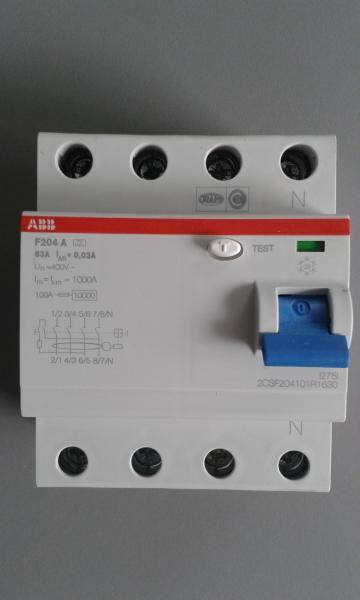 ABB Fehlerstrom-Schutzschalter F204A-63/0,03A